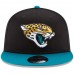 Men's Jacksonville Jaguars New Era Black/Teal Baycik 9FIFTY Adjustable Snapback Hat 1559230